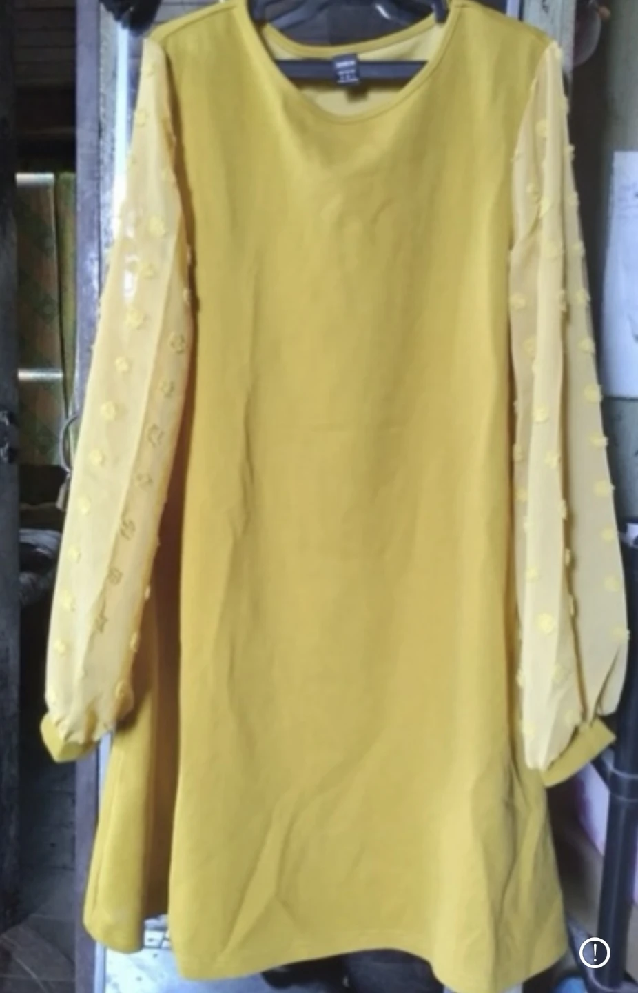 Shein Yellow Textured Sleeve Dress - photo 3