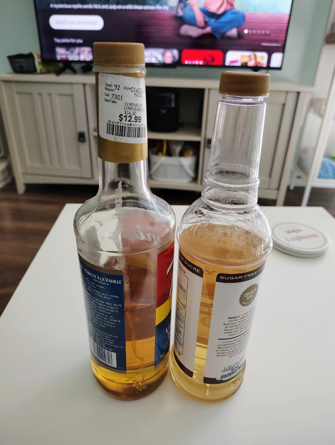 Torani Vanilla Bean & Matteo's Thin Hazelnut Coffee Syrups - photo 2