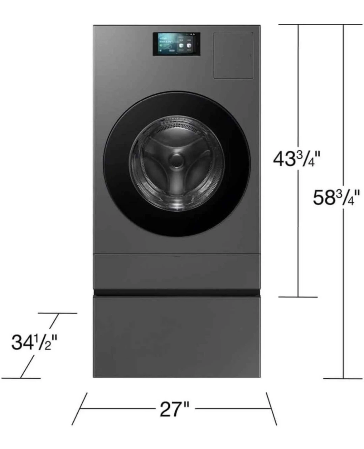 Samsung Pedestal for Bespoke Laundry Combo - Silver - photo 4