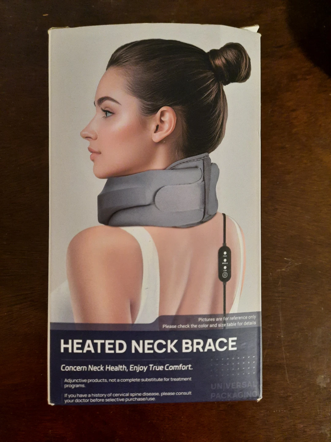 Heated Neck Brace -medium-gray