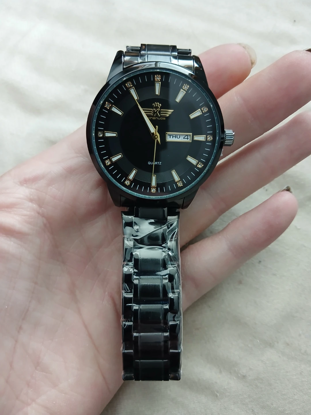 DEDIMA Black Men's Watch with Day and Date