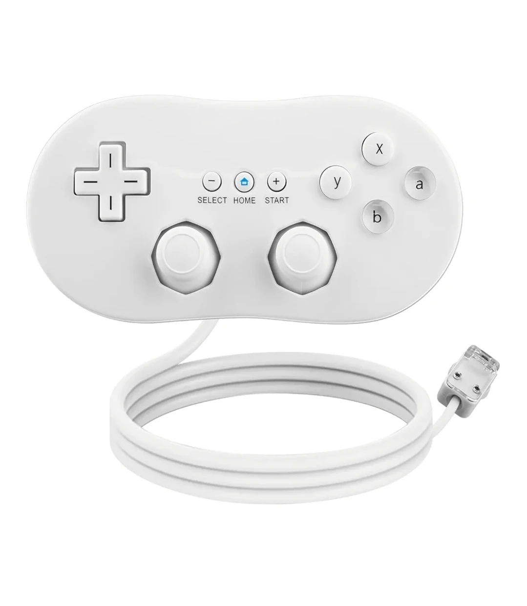 Classic Wired Controller for Nintendo Wii, White Retro Style