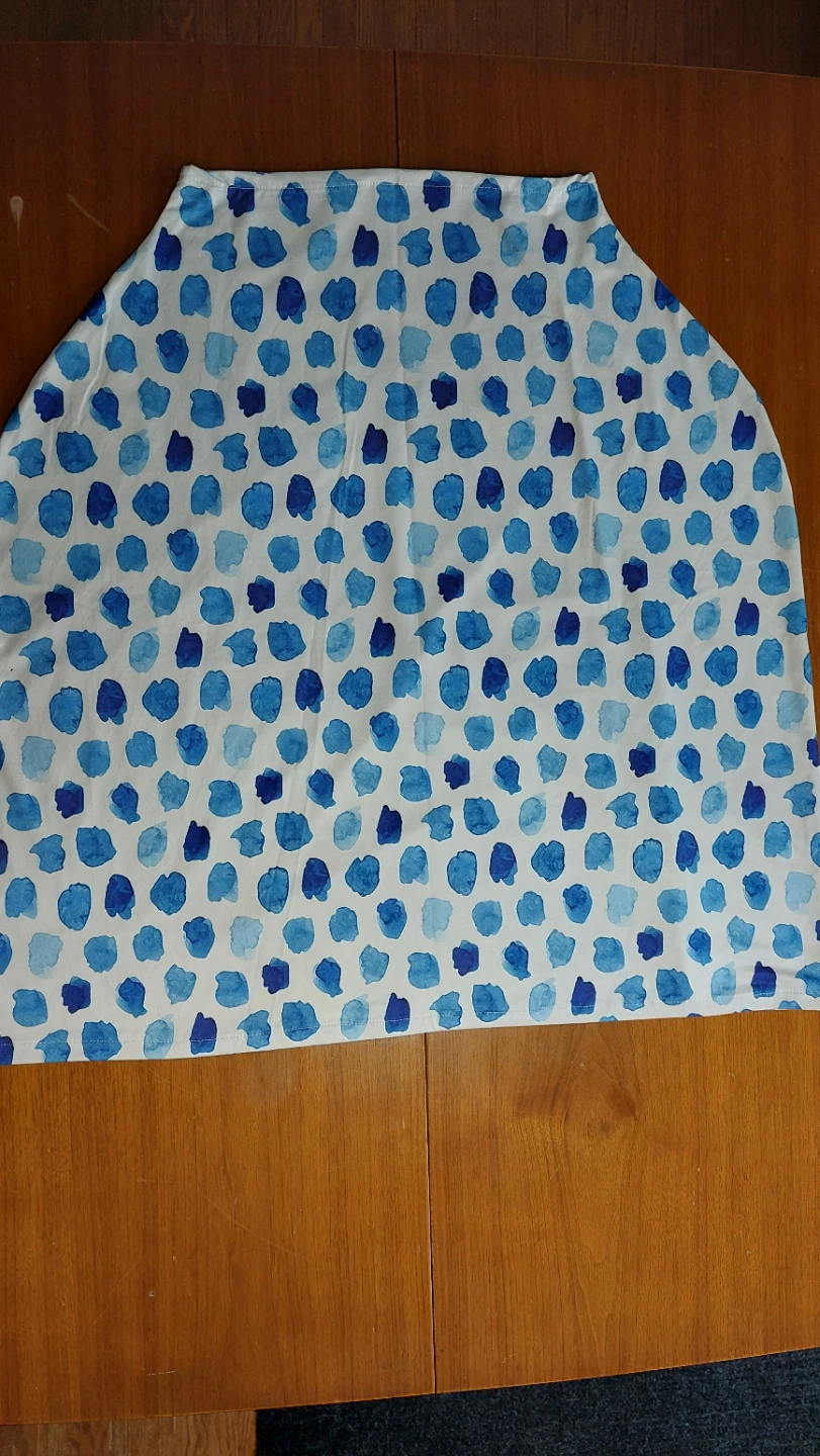 Nursing Cover Set - Blue Watercolor & Grey Herringbone - photo 2