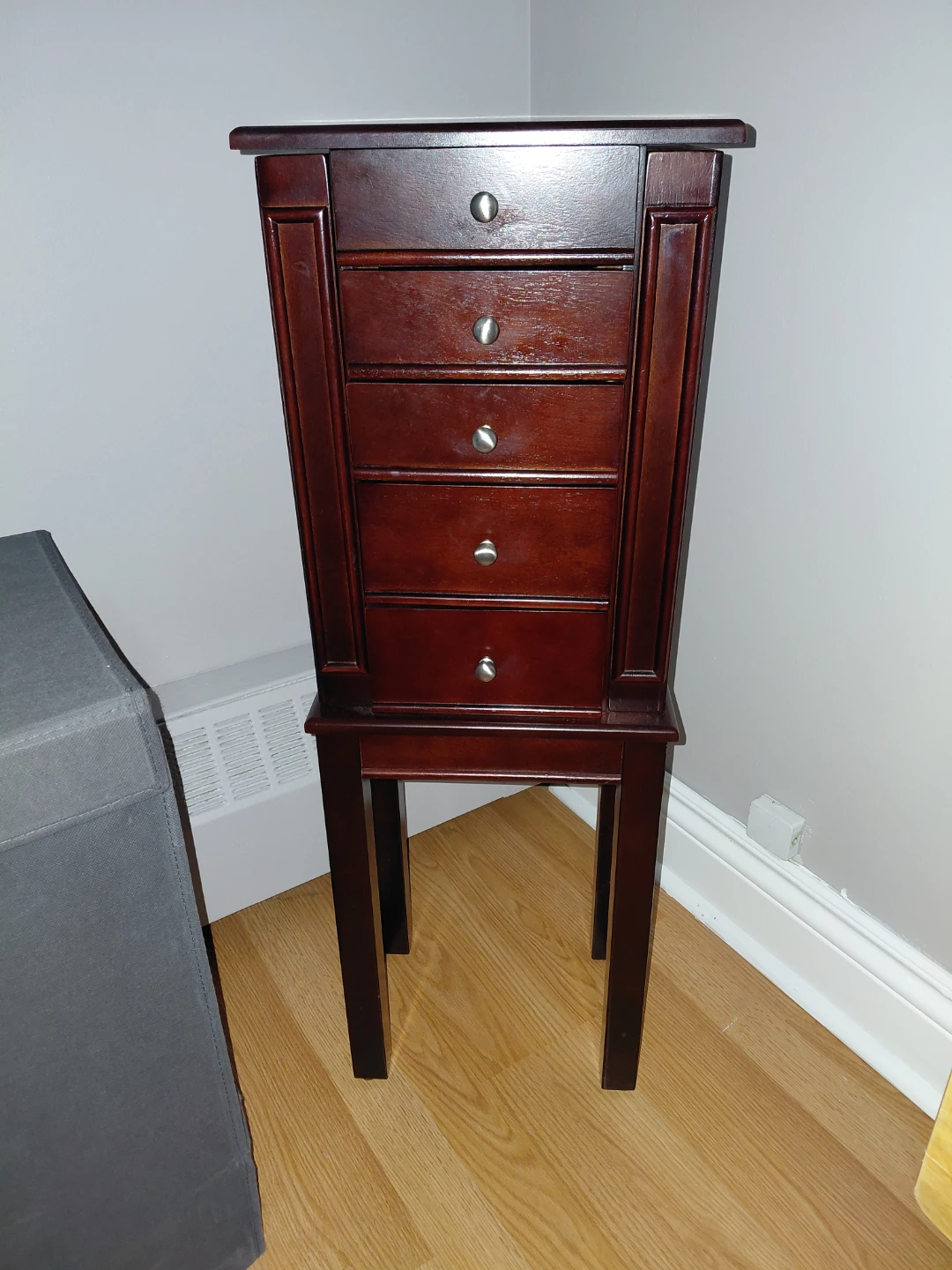 Wooden Jewellery Cabinet with Mirror - photo 2