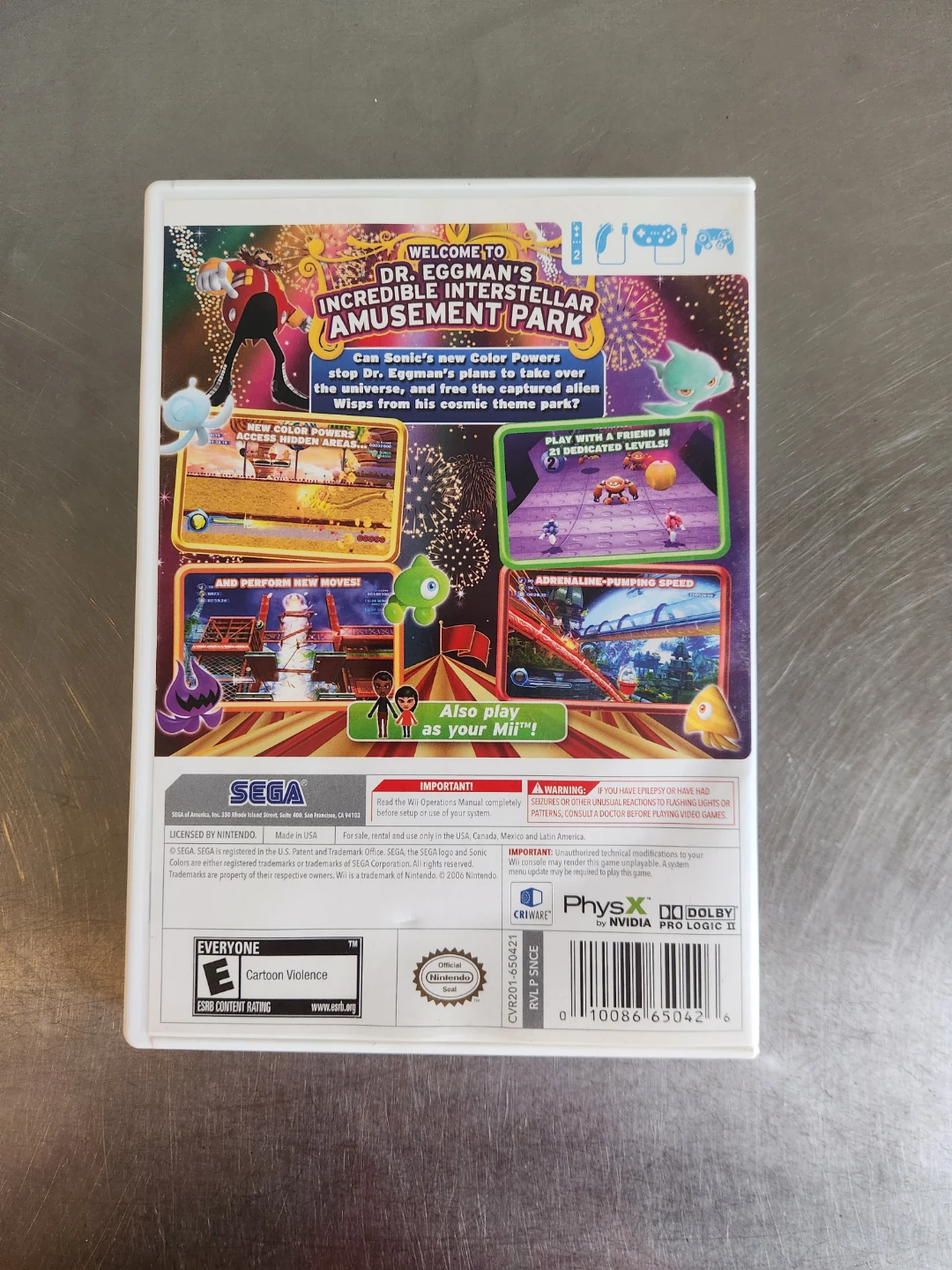 Sonic Colors Wii Video Game - photo 2