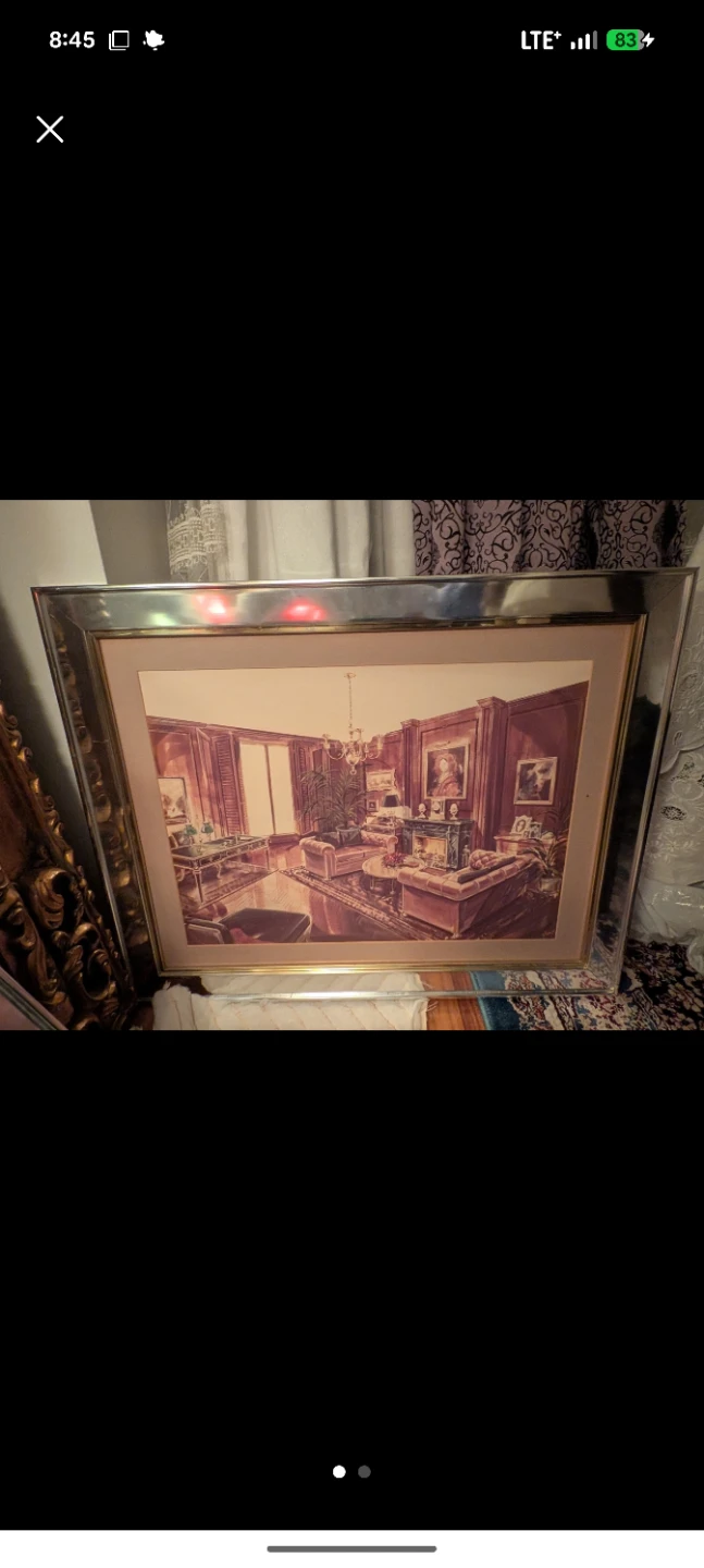 Framed Art Print of a Living Room - photo 2
