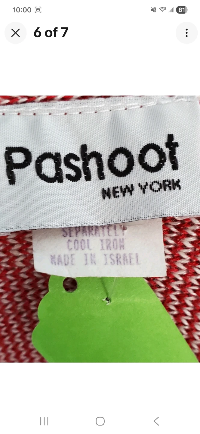 Pashoot New York Red & White Striped Poncho - photo 3