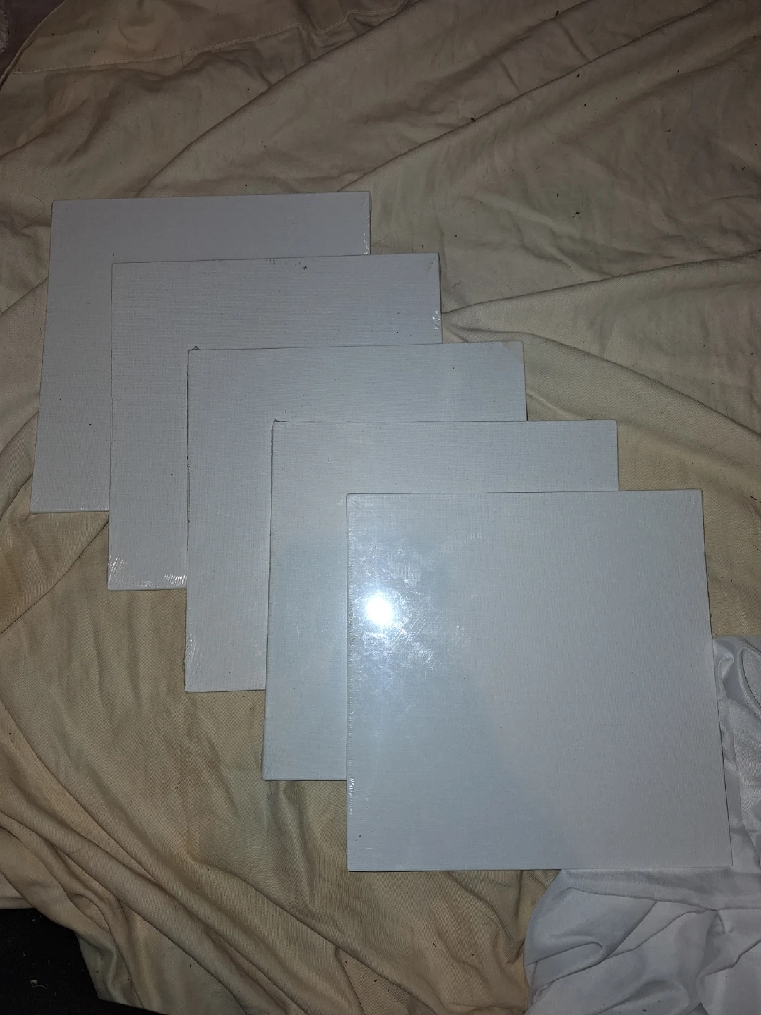 Set of 5 Blank Canvas Panels