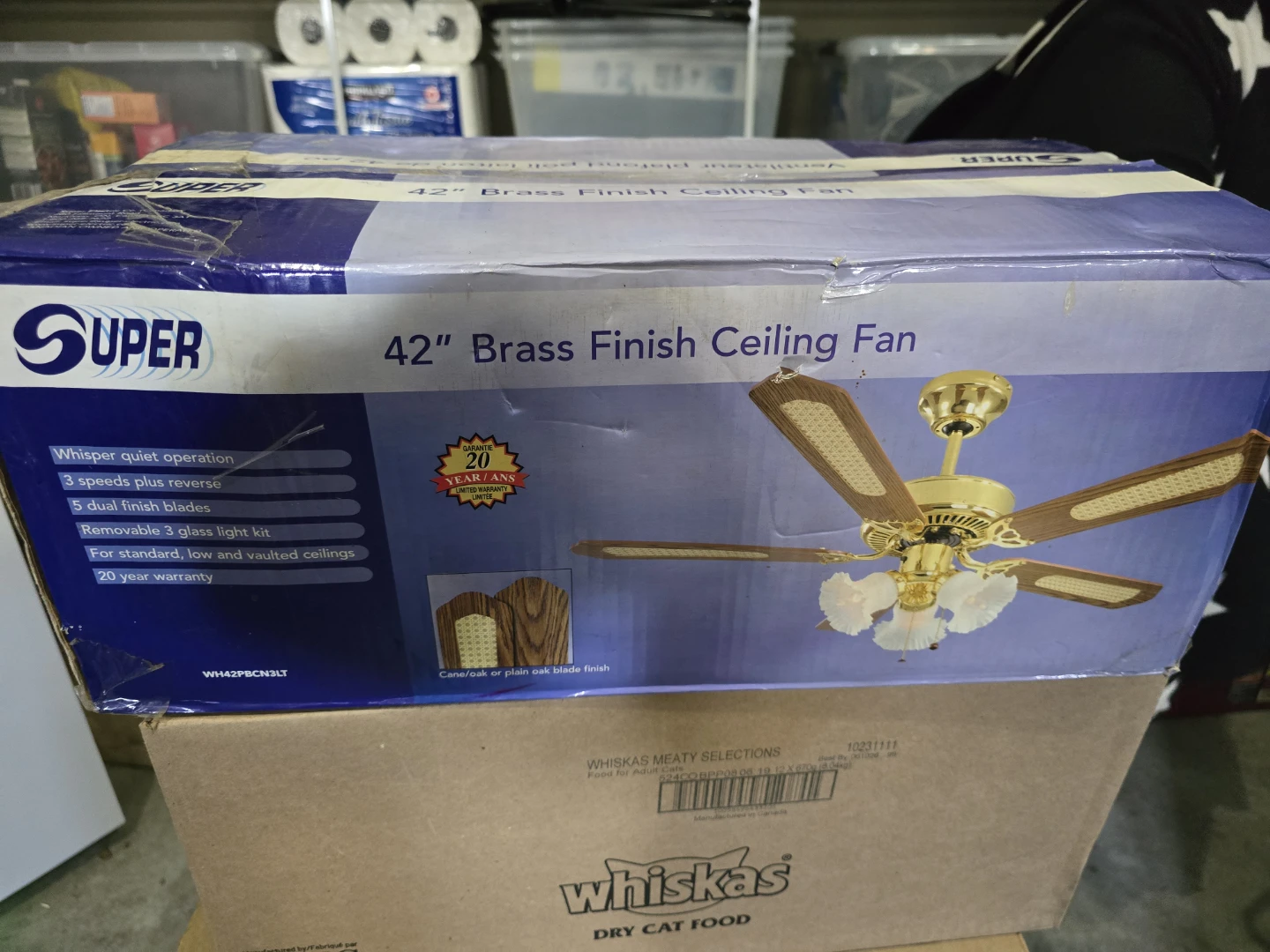 SUPER 42" Brass Finish Ceiling Fan