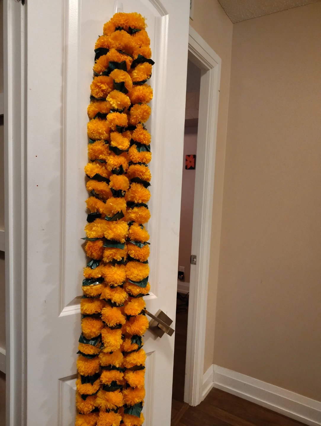 Orange Marigold Flower Garland/ 5 pieces