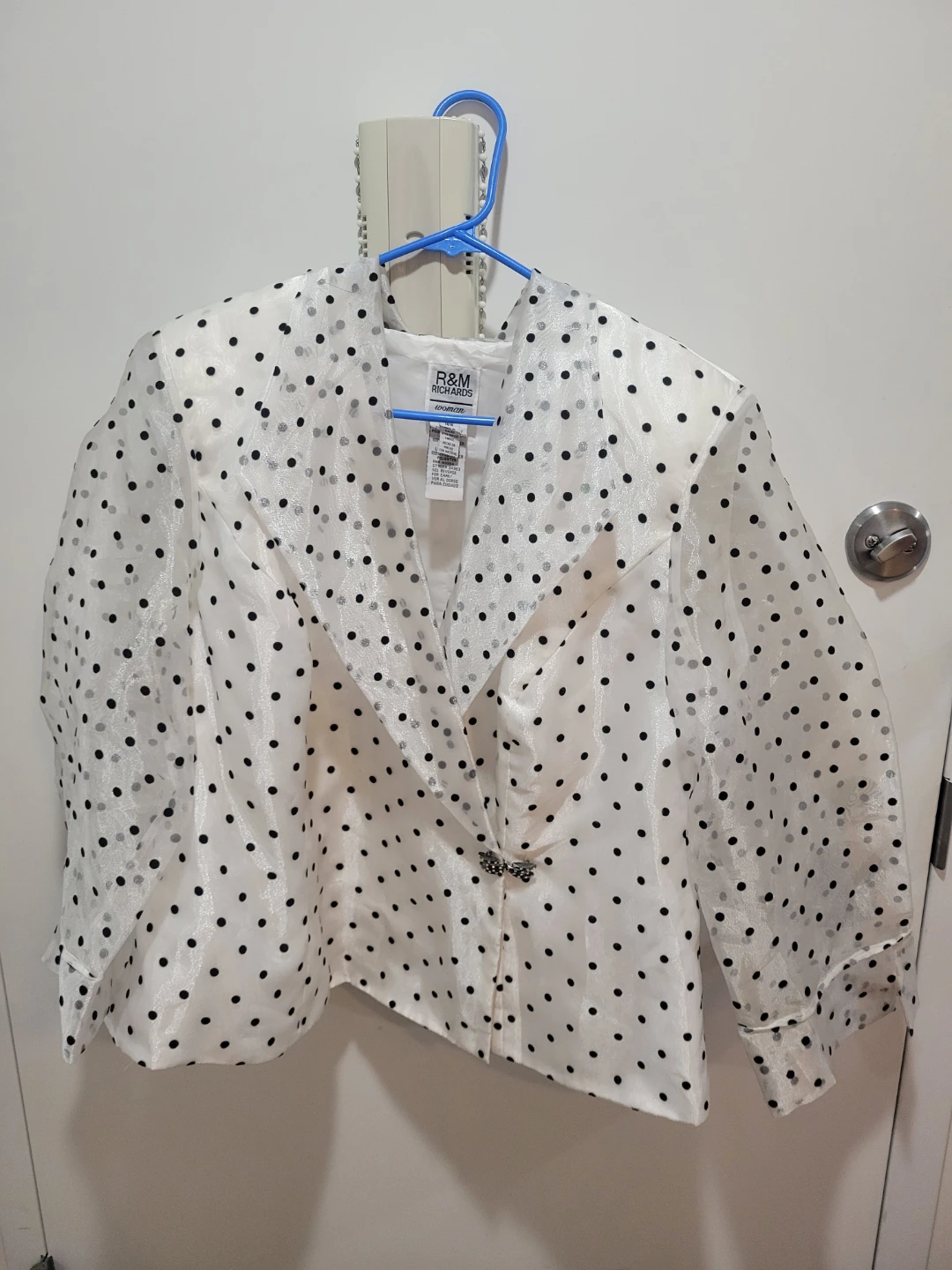 R&M Richards Woman Polka Dot Sheer Jacket