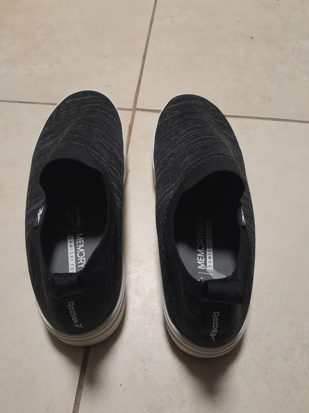 Reebok Women's Black Slip-On Memory Foam Shoes - Size 11