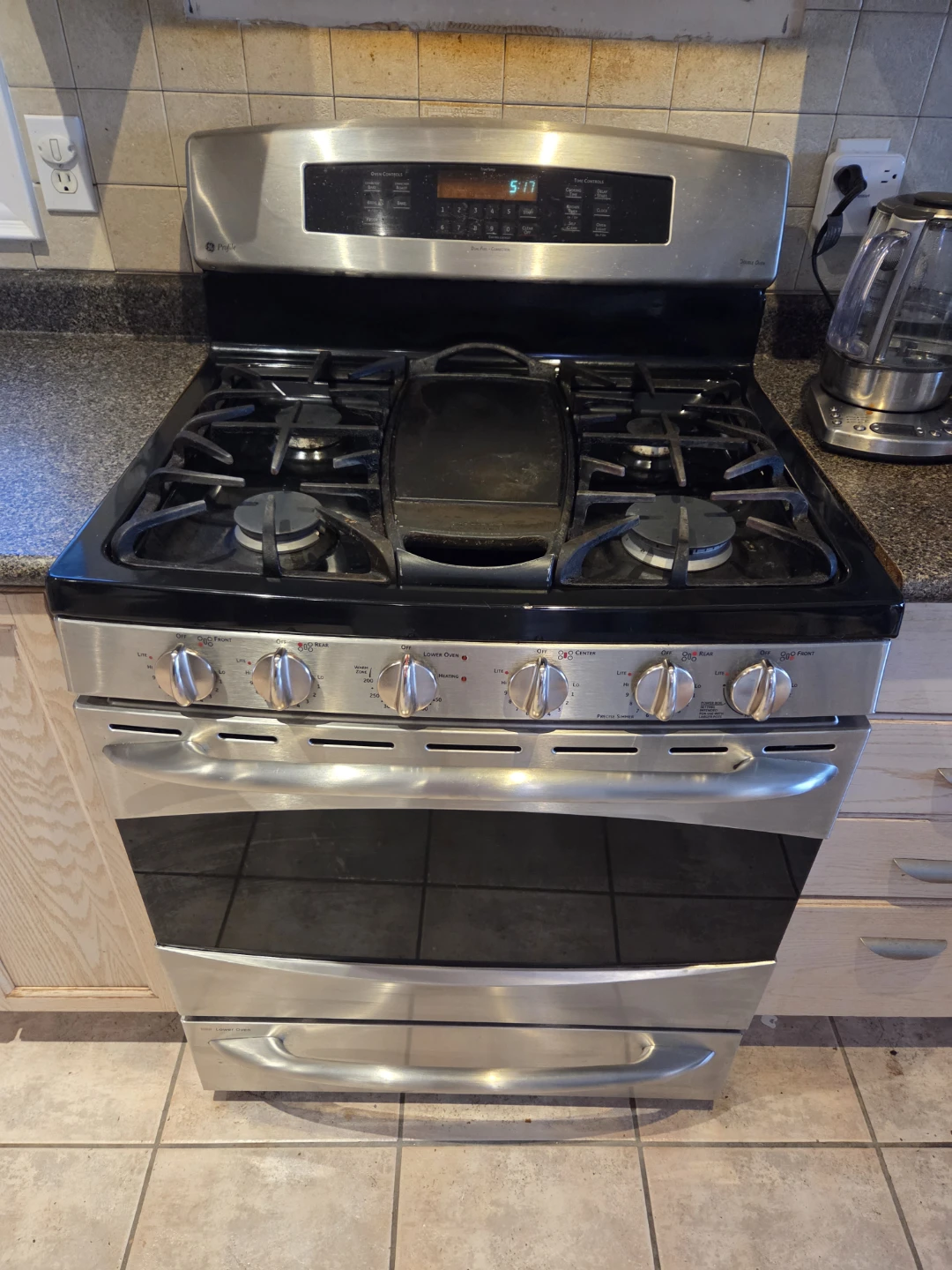 GE Profile Stainless Steel Gas Range with Griddle - photo 2