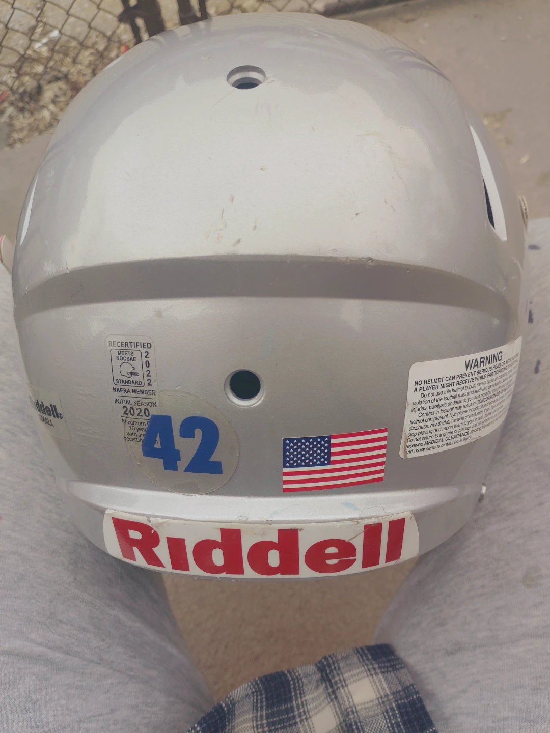 Riddell Silver Football Helmet - photo 2