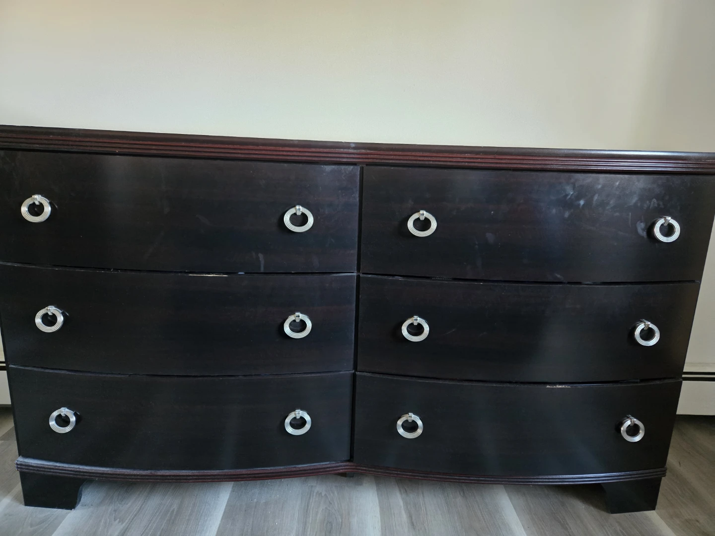 Dark Wood Dresser and Nightstands Set