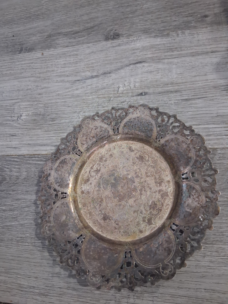 Vintage Wm A Rogers SP Copper Plate - photo 2
