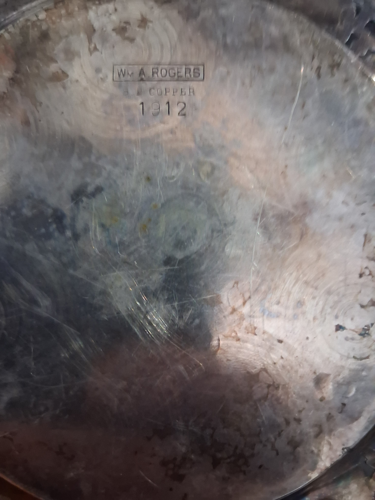 Vintage Wm A Rogers SP Copper Plate - photo 3