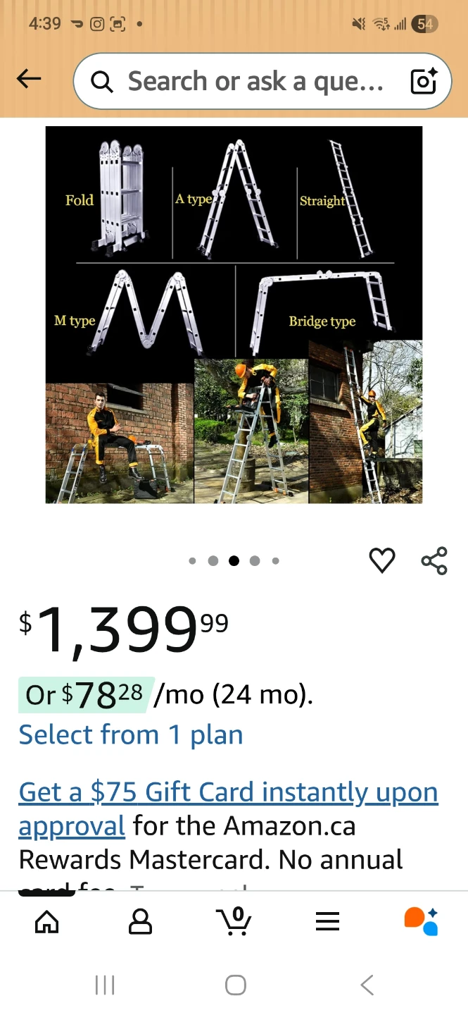 Aluminum Multi-Purpose Ladder with Work Platform - photo 4