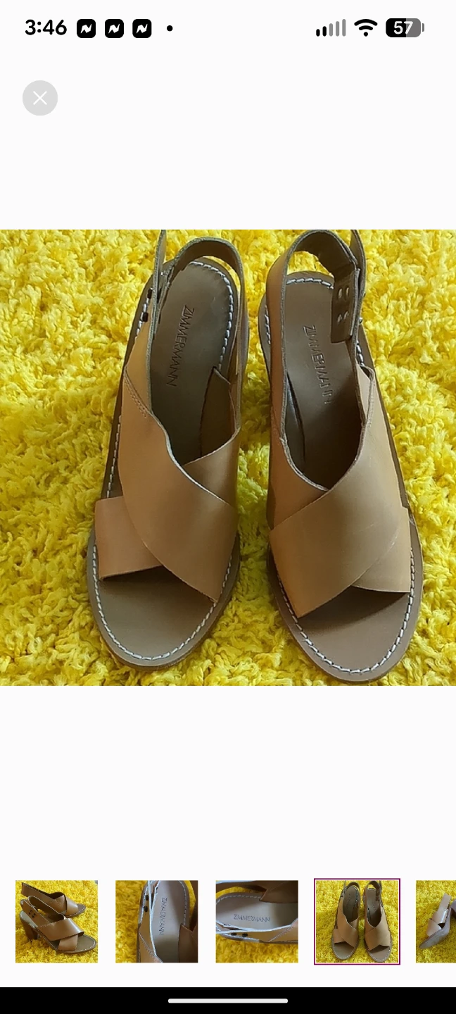 Zimmermann Tan Heels with Sleek Minimalist Design - photo 3