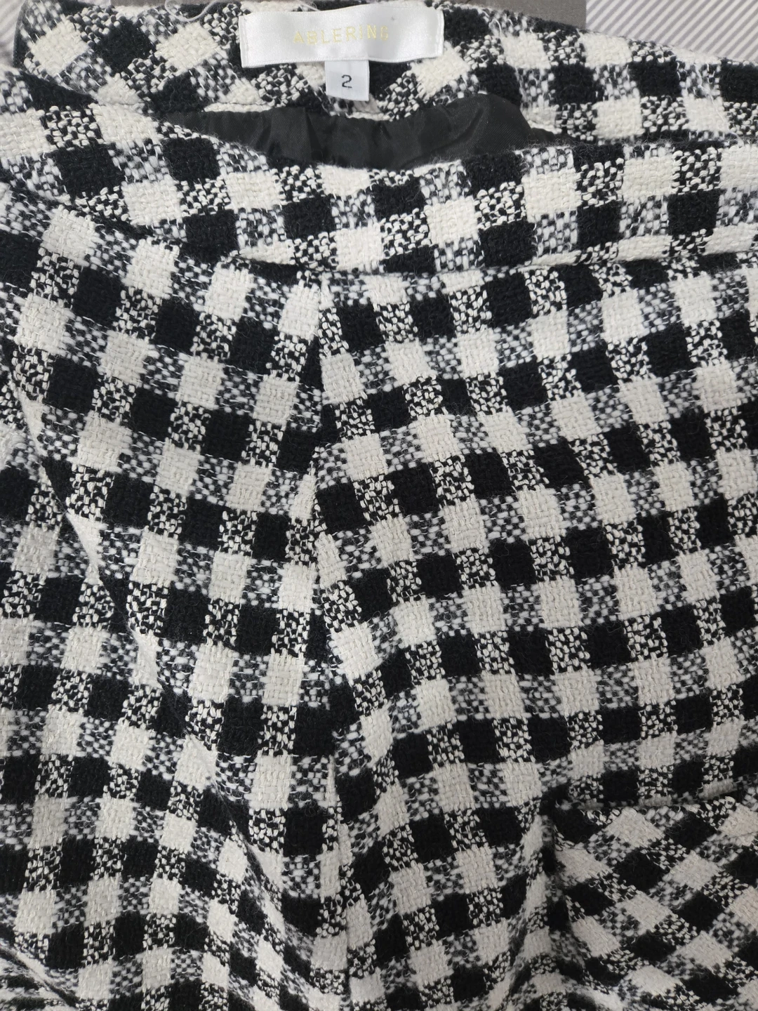 Aulerink Black and White Checkered Skirt - Size 2 - photo 2