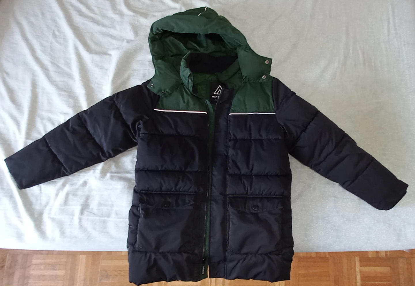 Ripzone Puffer Jacket - Black/Green