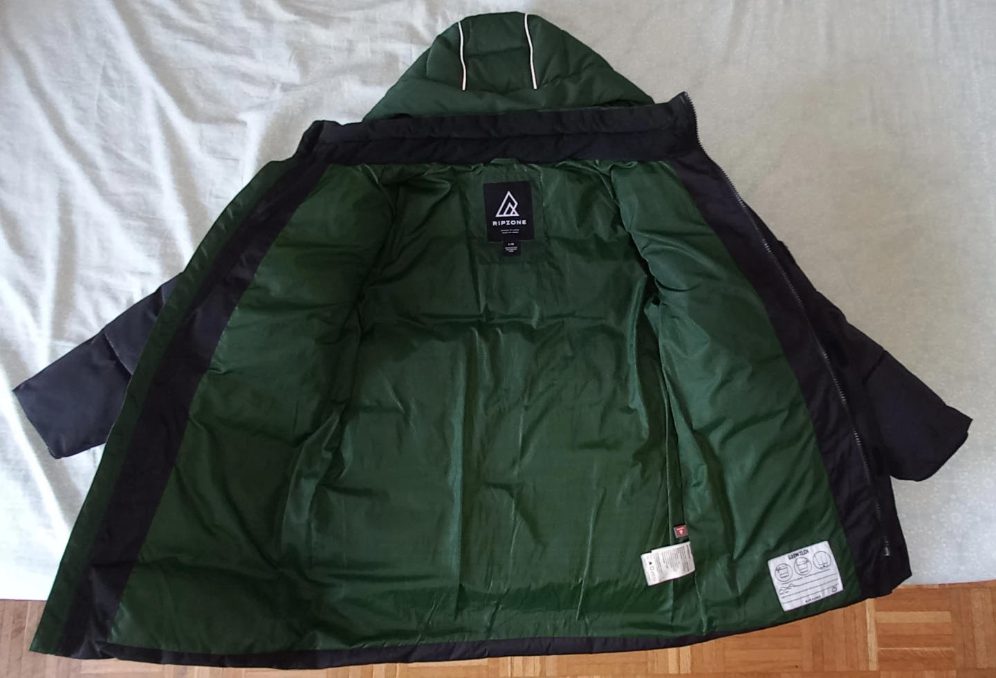 Ripzone Puffer Jacket - Black/Green - photo 2