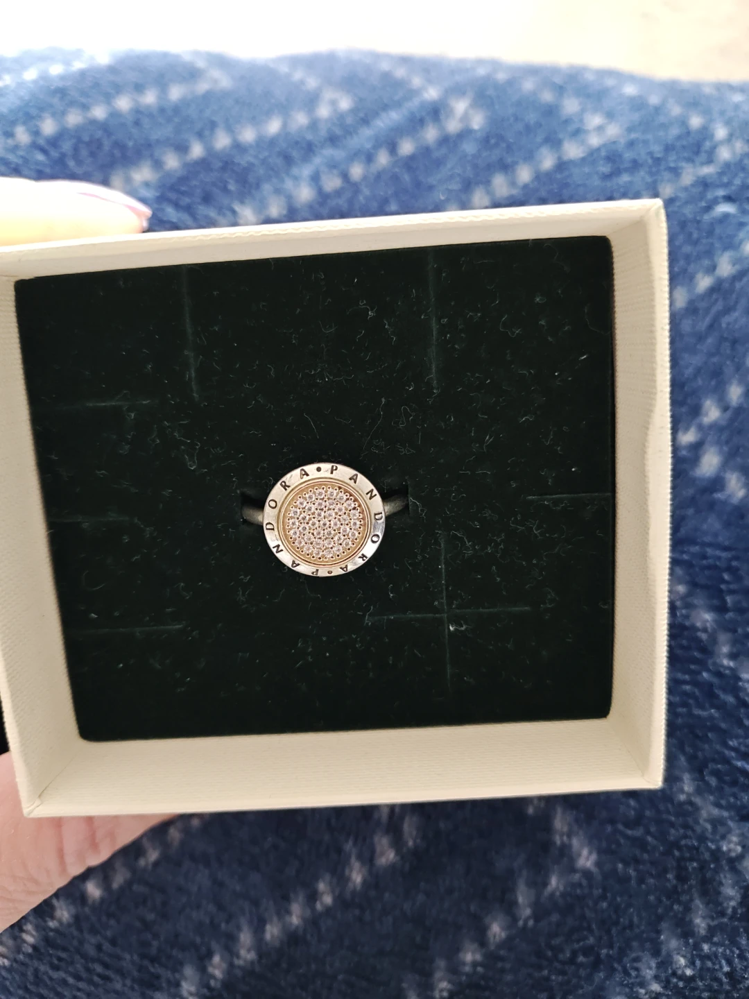 Pandora Ring with Pave Stones