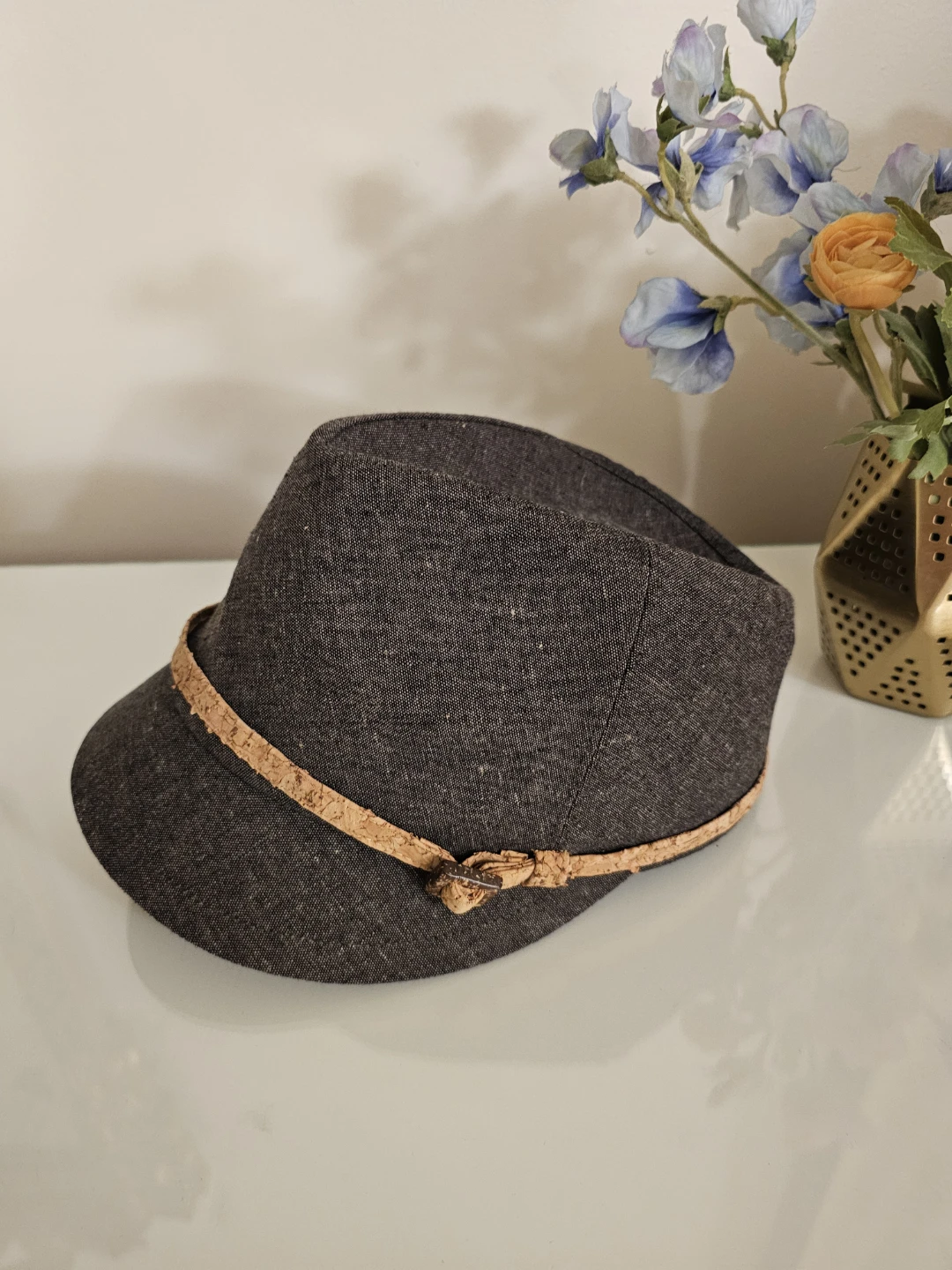 Charcoal Grey Hat with Cork Band - photo 2
