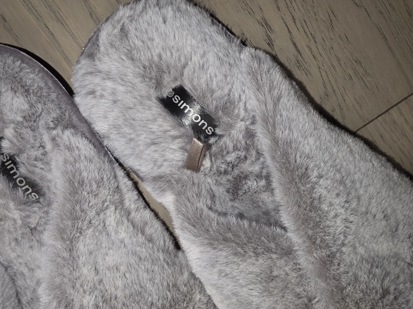 Simons Grey Faux Fur Slippers - photo 2
