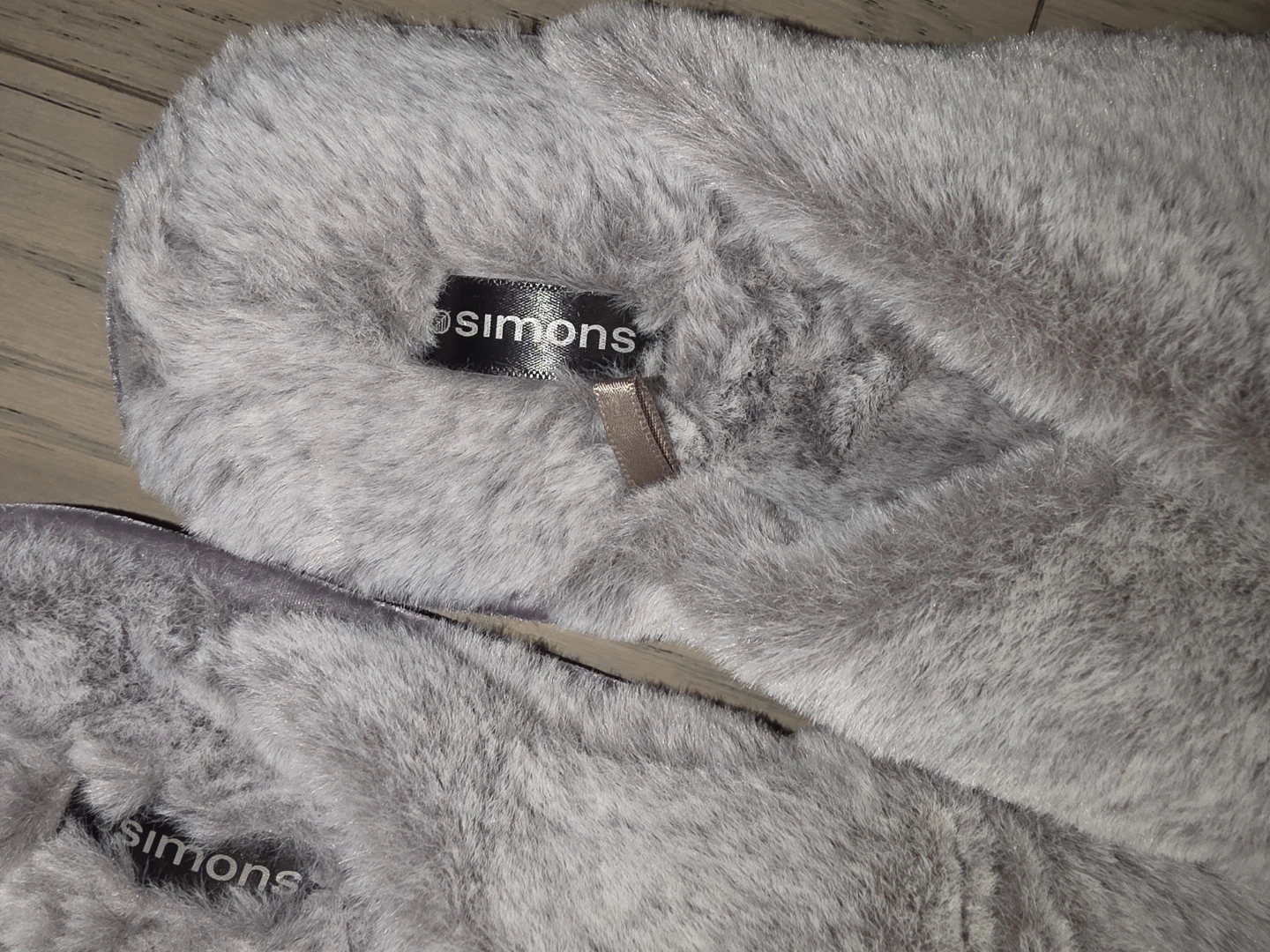 Simons Grey Faux Fur Slippers - photo 3