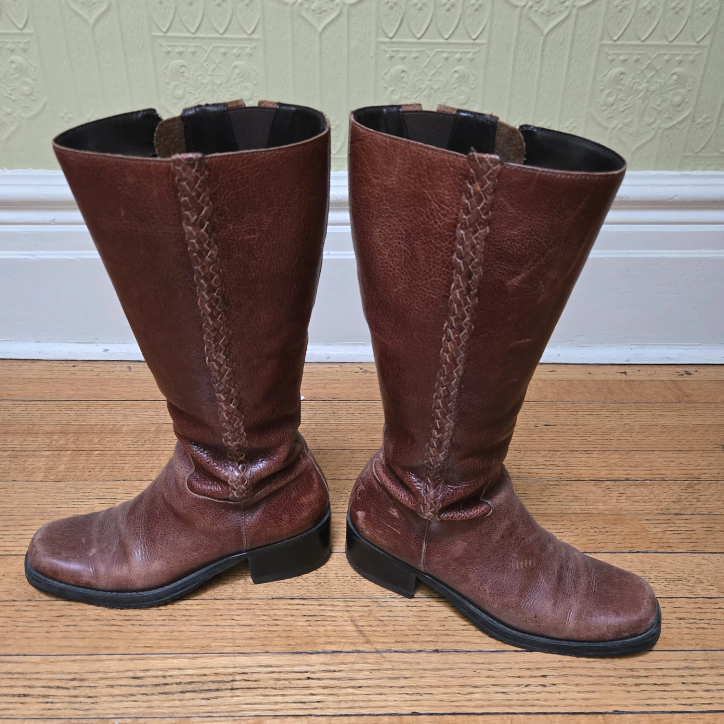 Brown Leather Knee-High Boots - photo 4