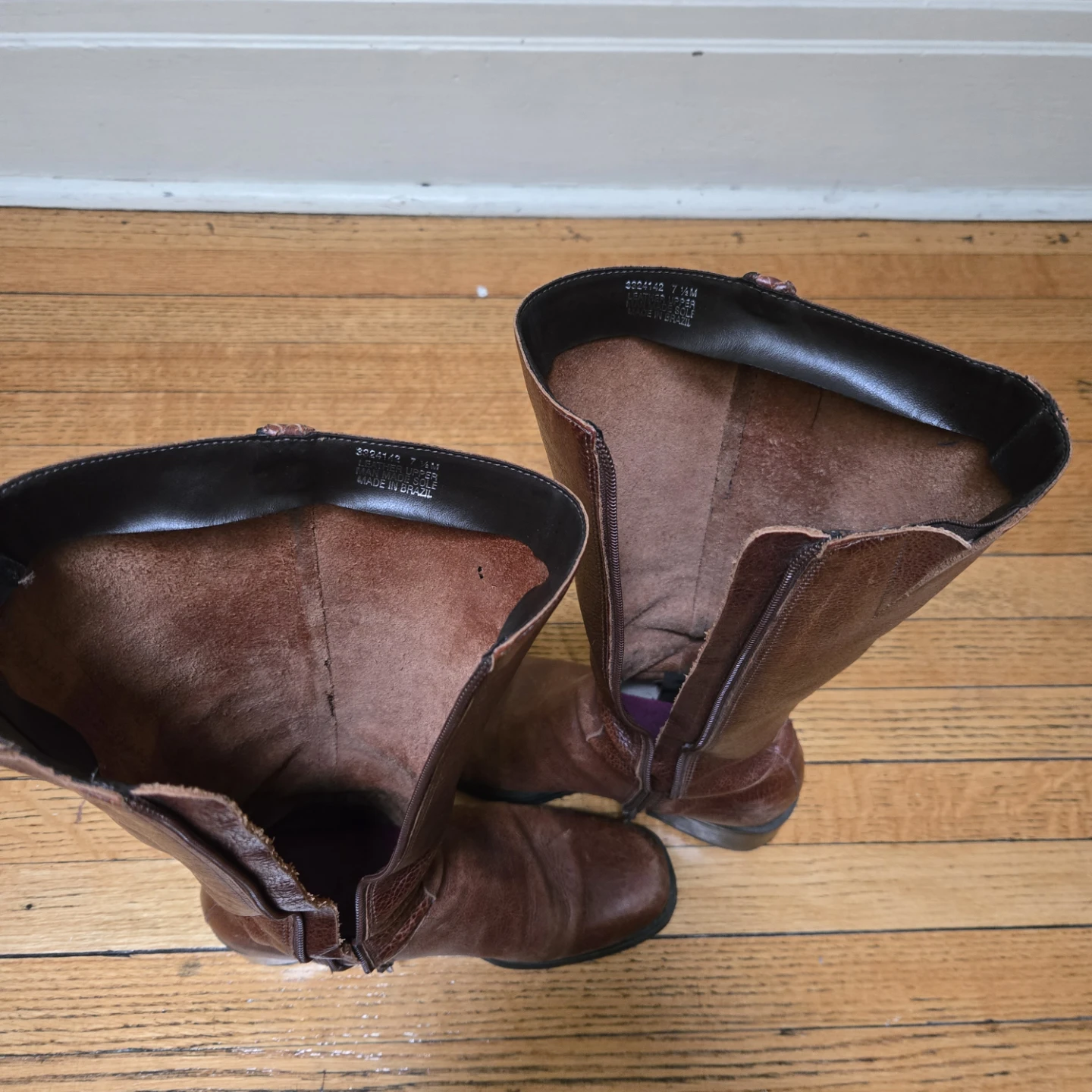 Brown Leather Knee-High Boots - photo 5