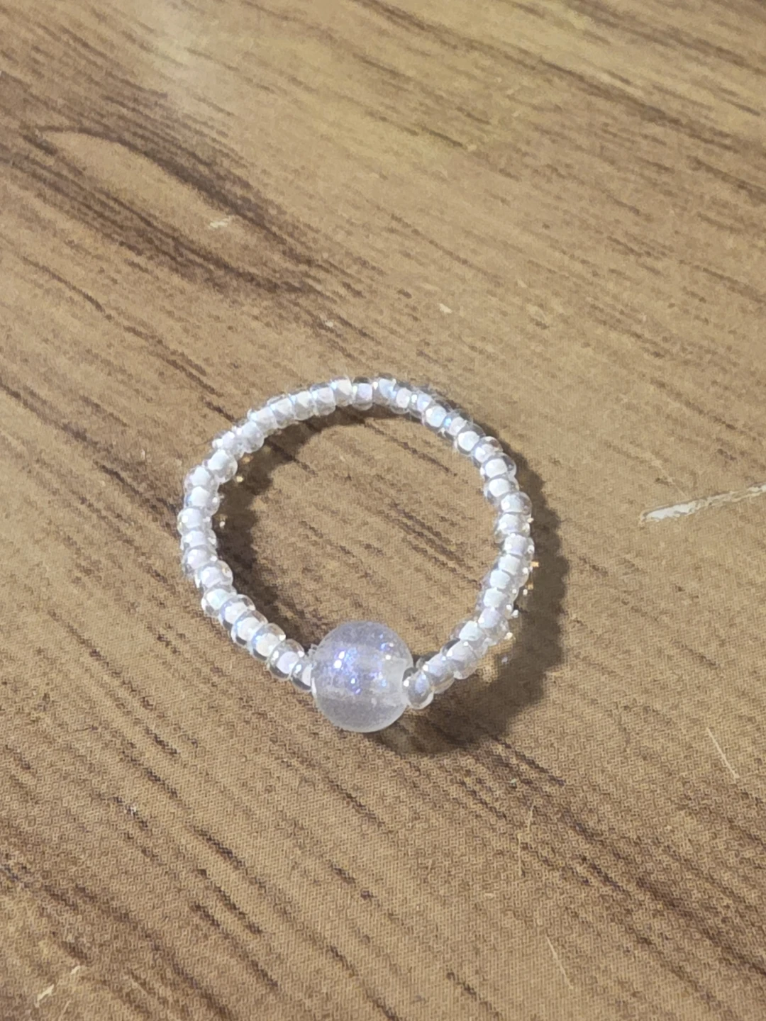 Handmade beaded ring