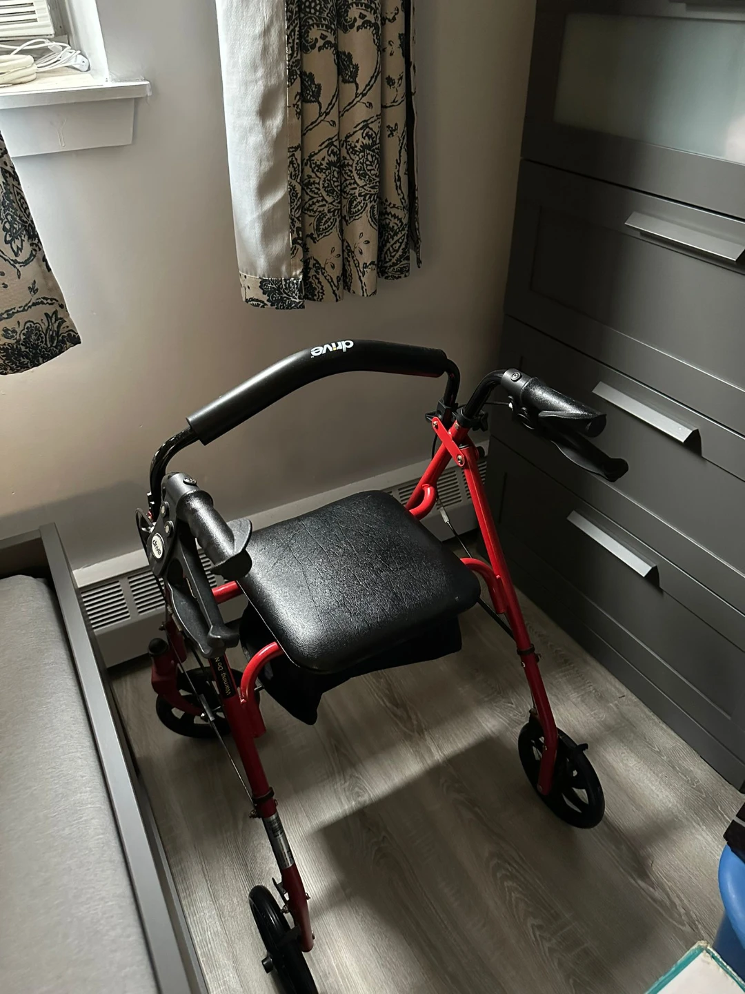 Drive Medical Red Walker with Seat