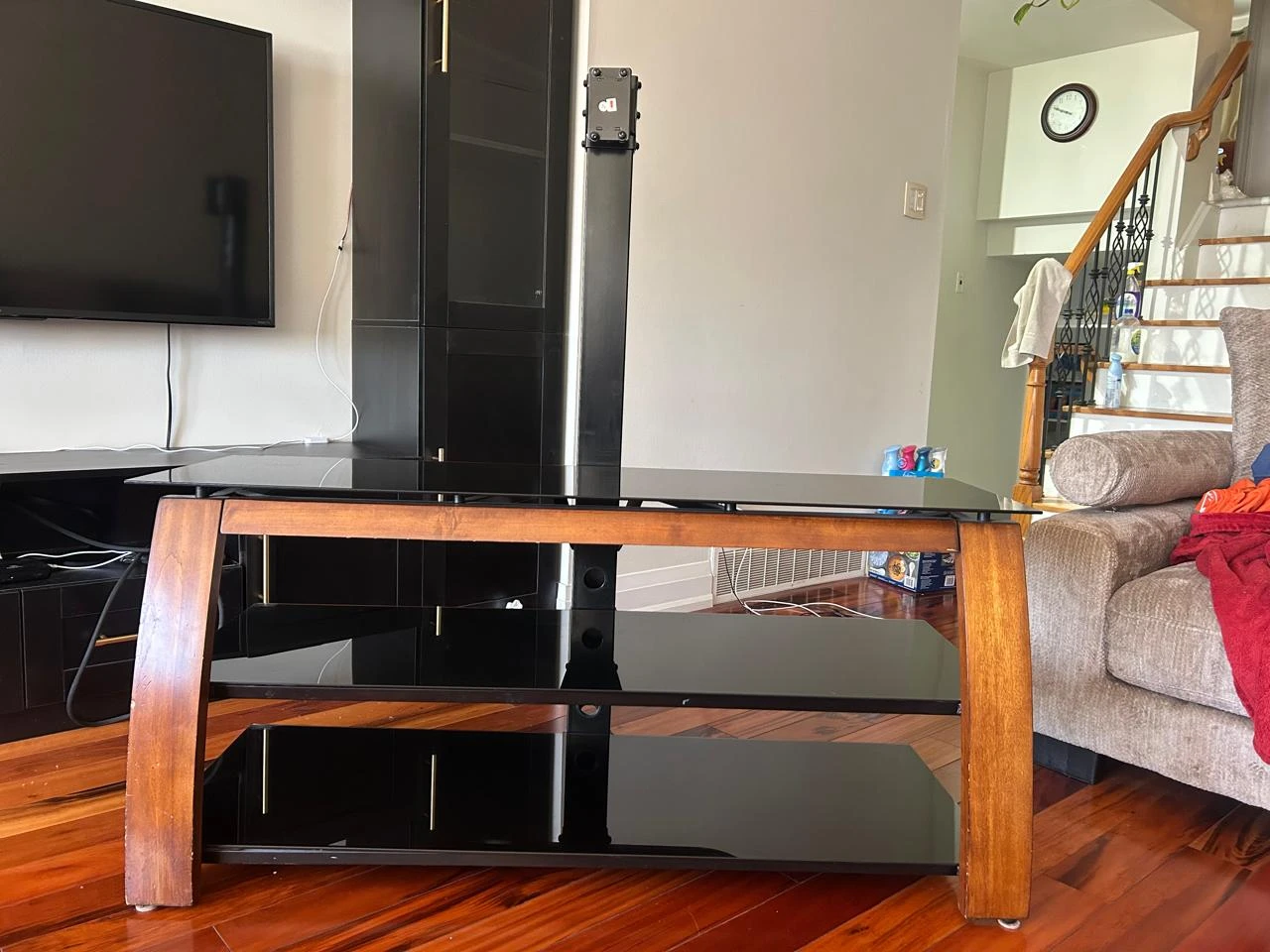 Wood and Glass TV Stand