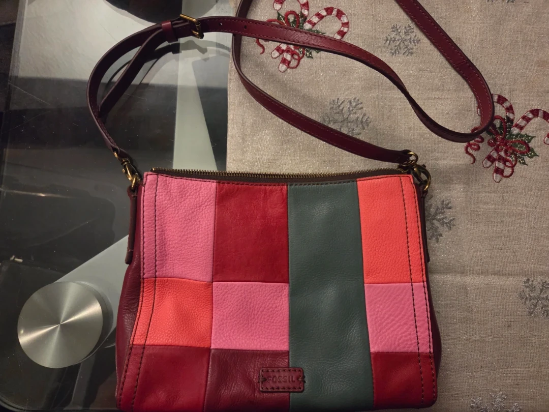 Fossil Patchwork Leather Crossbody Bag