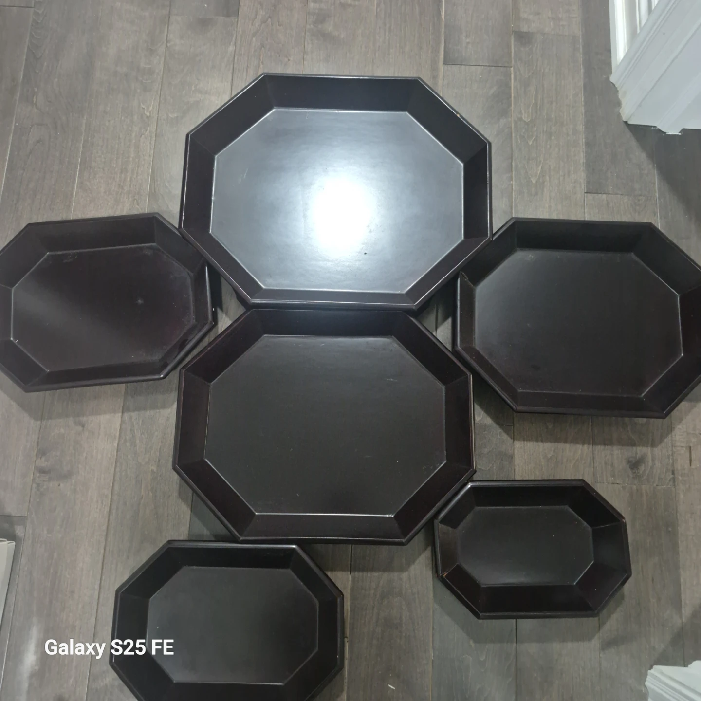 Set of 5 Octagonal Trays