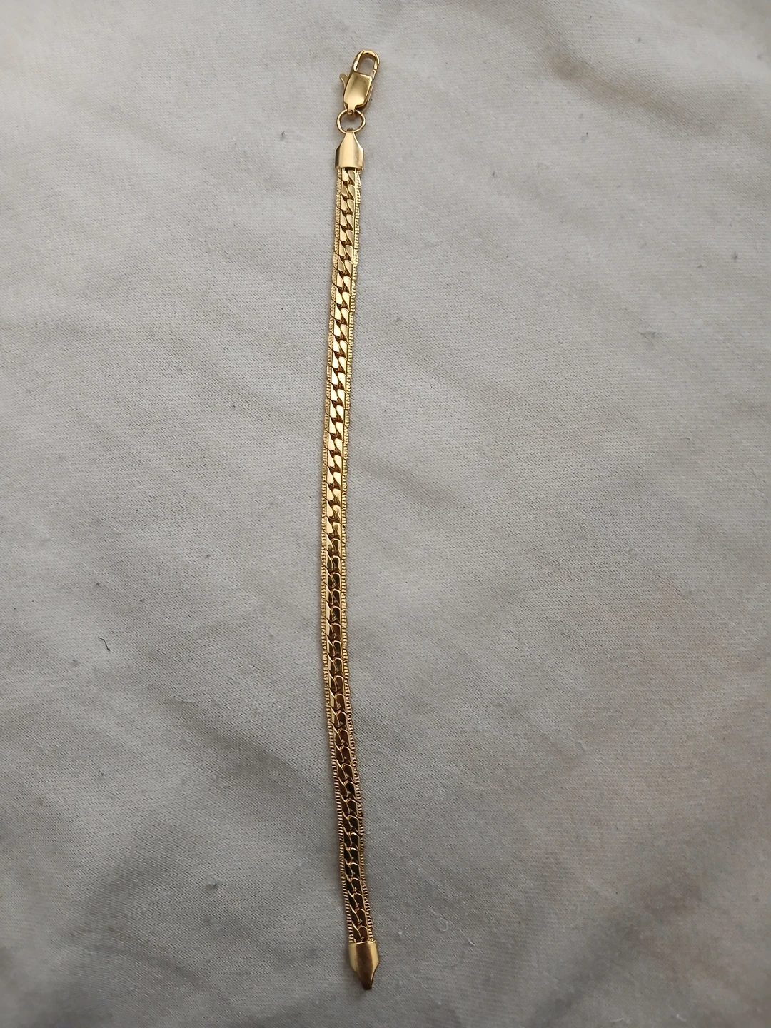 18K Gold Plated 316L Stainless Steel Snake Chain Bracelet - photo 5