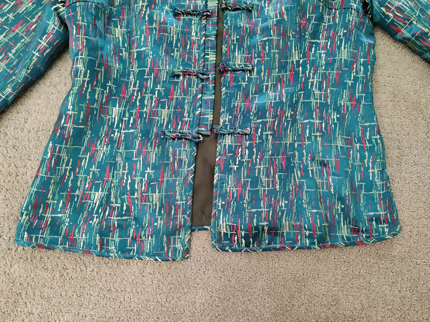 Women Chinese Green Top Blazer / Dress Suit Jacket - Size: Small - photo 2