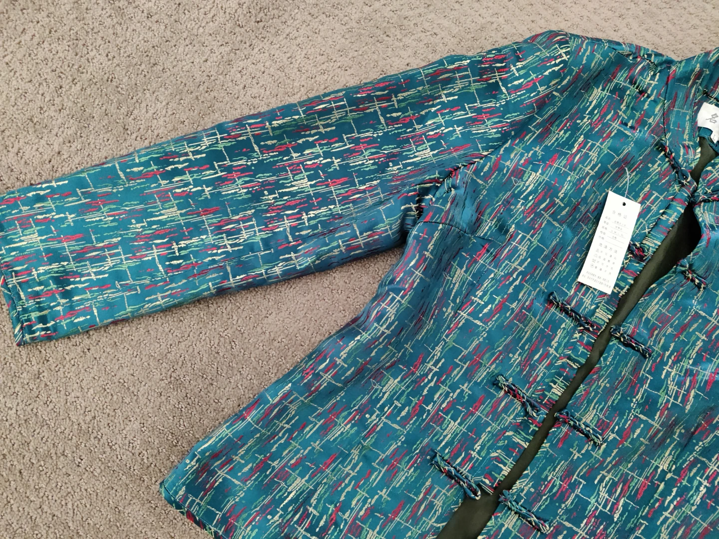 Women Chinese Green Top Blazer / Dress Suit Jacket - Size: Small - photo 4