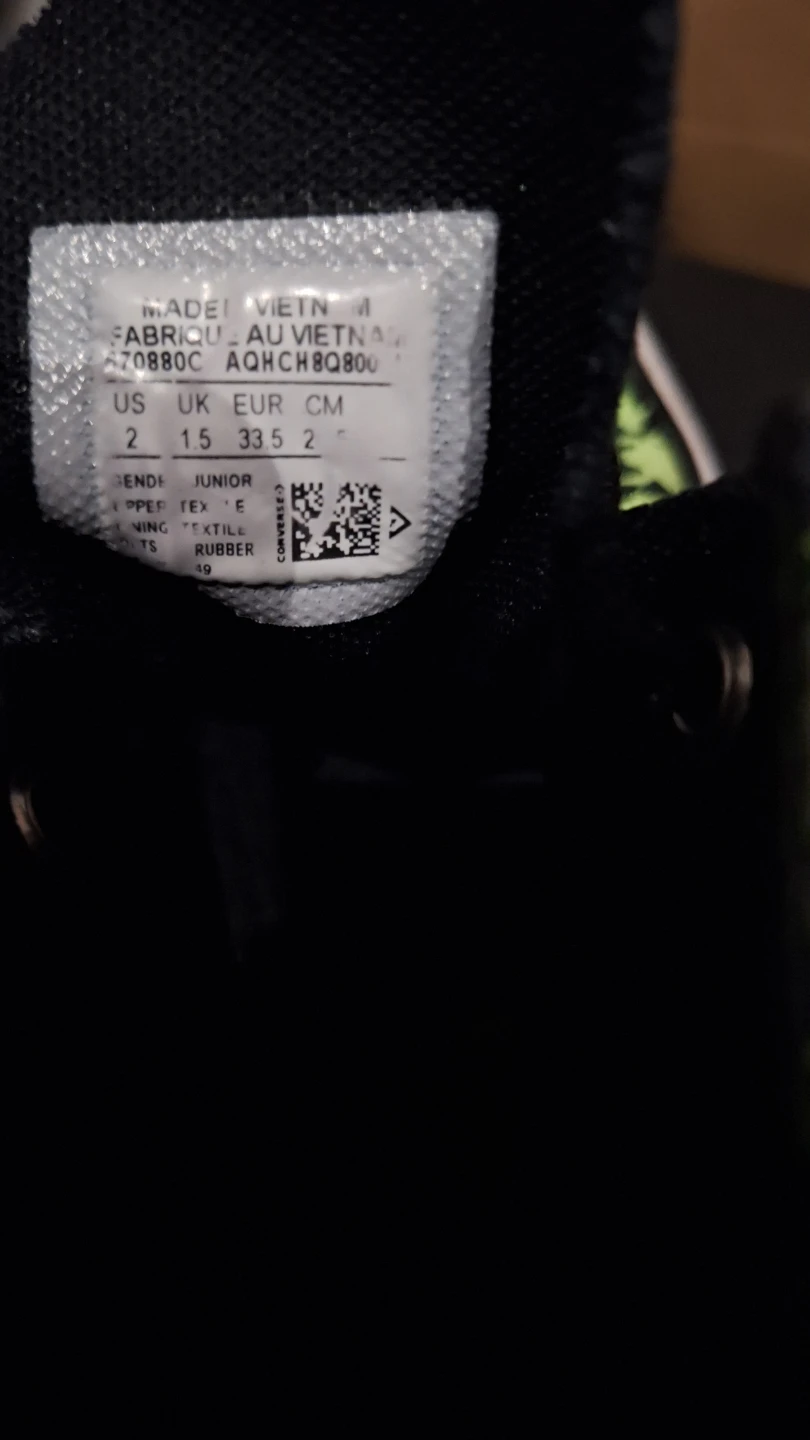 Boys Size 2 Converse Glow in the dark Hi-Tops - photo 3