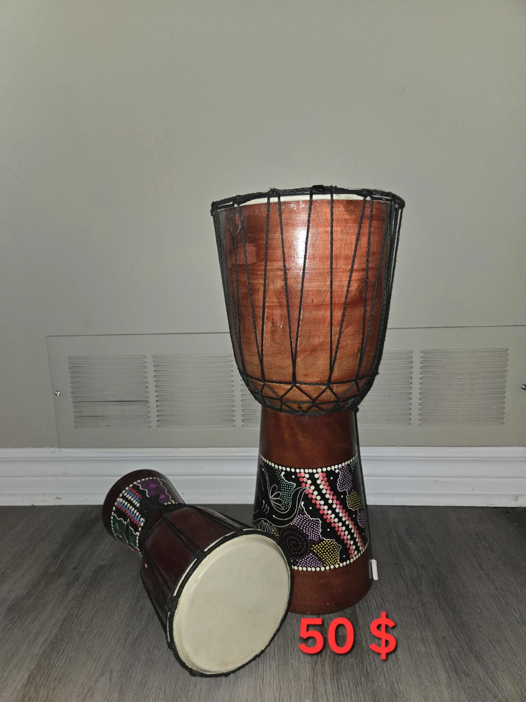 Set of 2 Djembe Drums