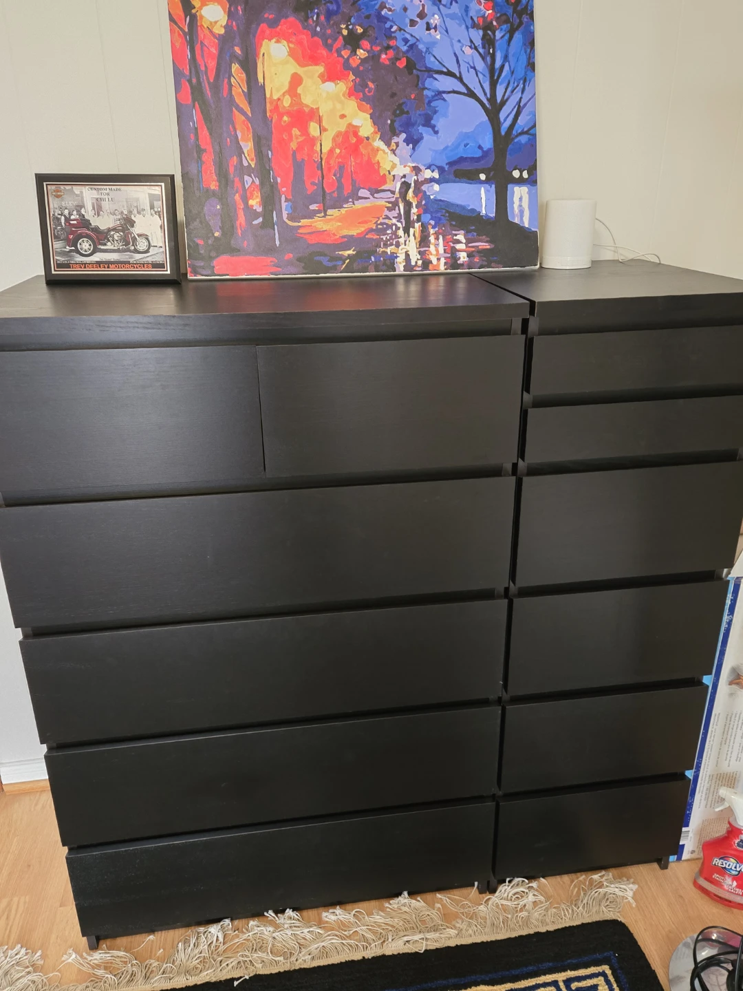Black 12-Drawer Dresser