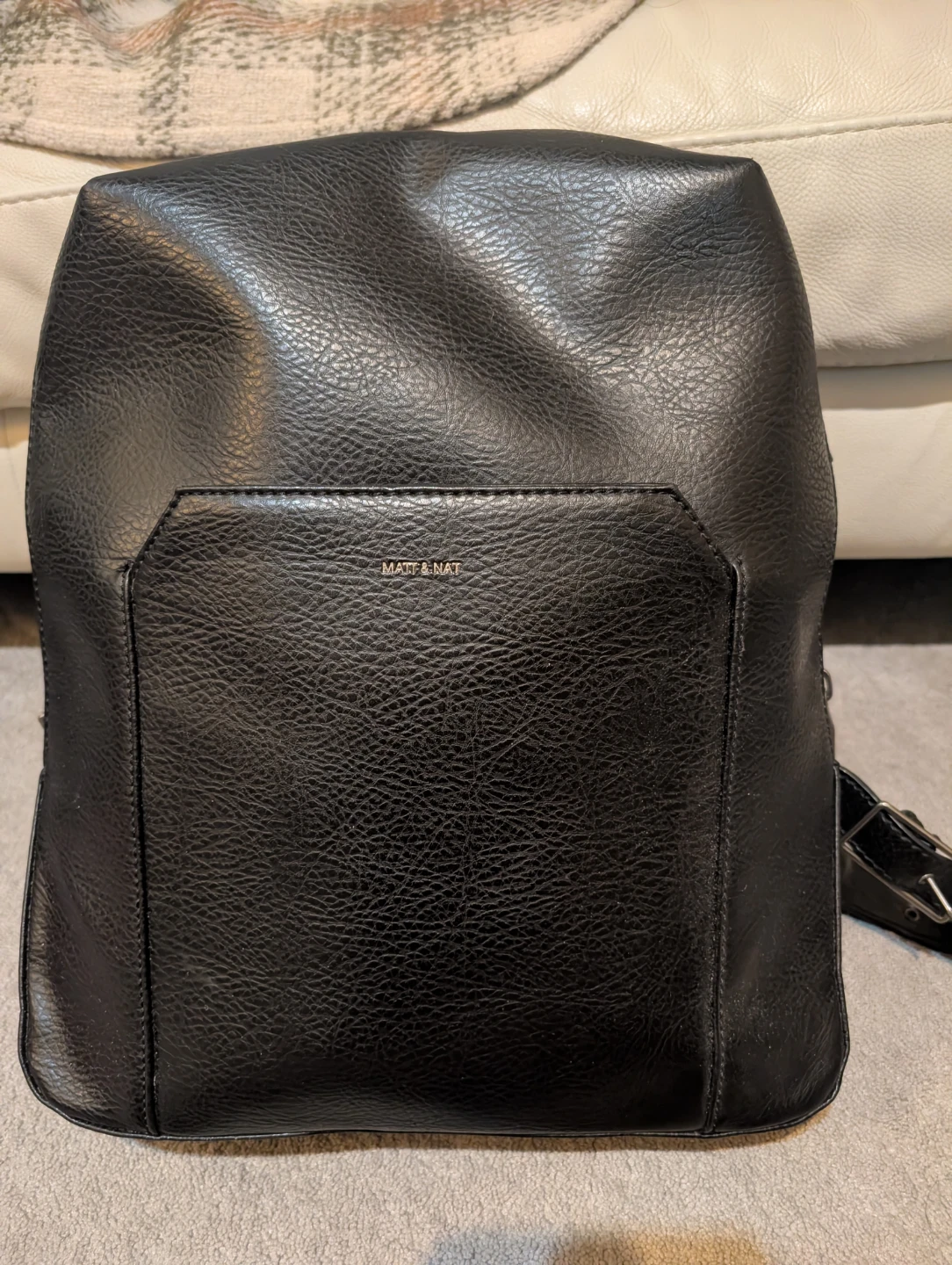 Matt & Nat Black Faux Leather Backpack - photo 2