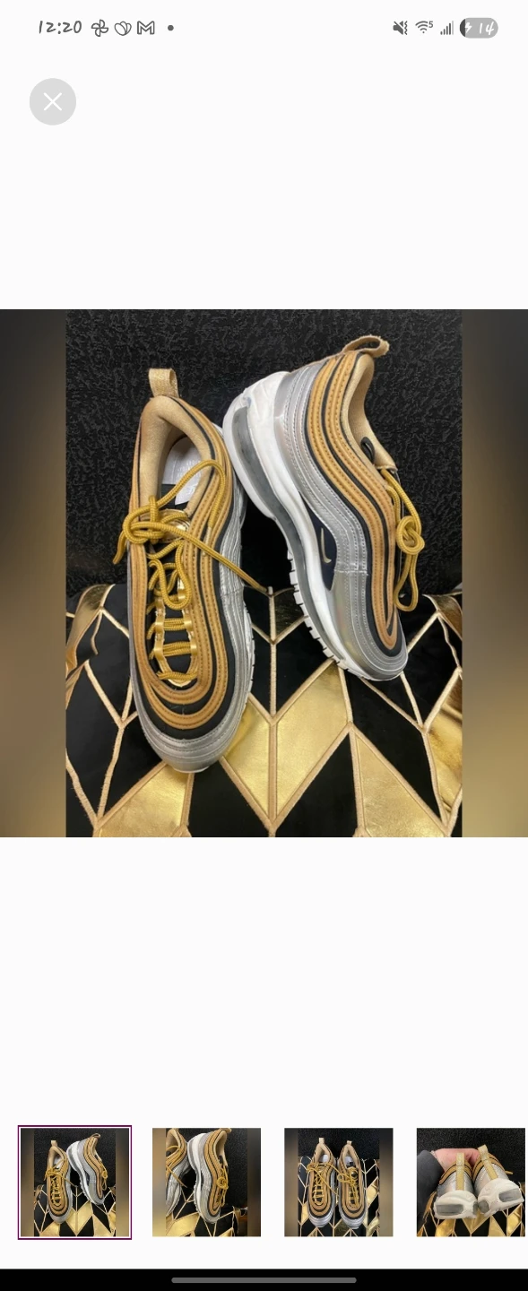 Air Max 97 Gold/Silver sz 7.5w