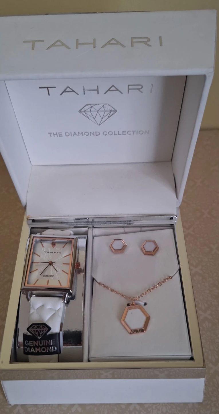 Tahari "The Diamond Collection" Watch and Jewelry Set
