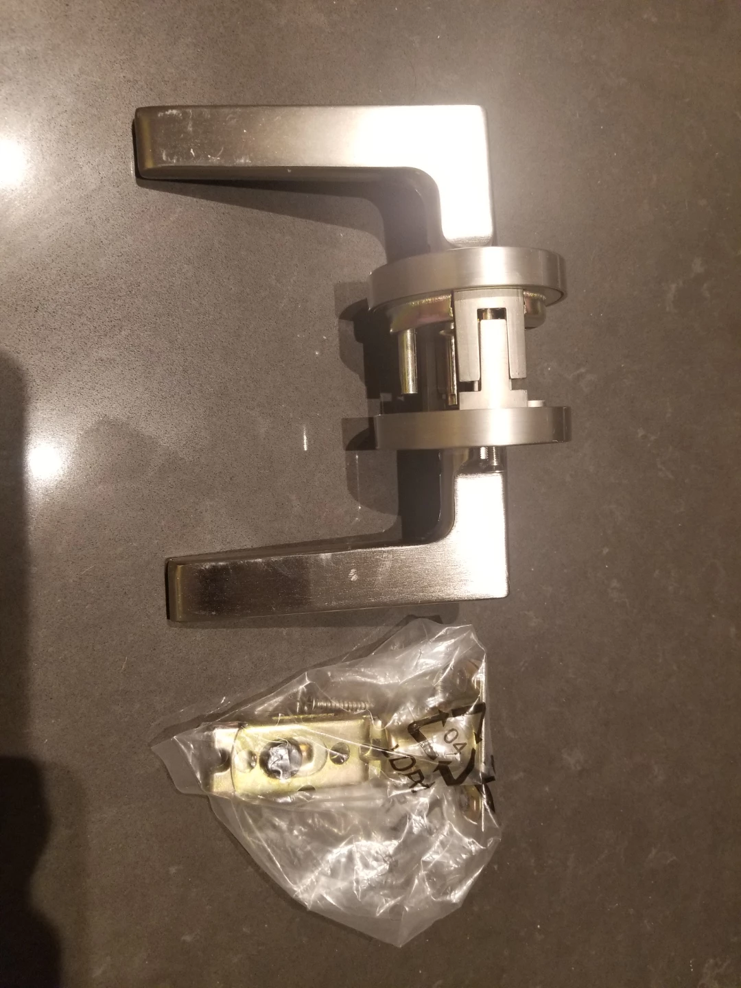 Brushed Nickel Door Lever Set