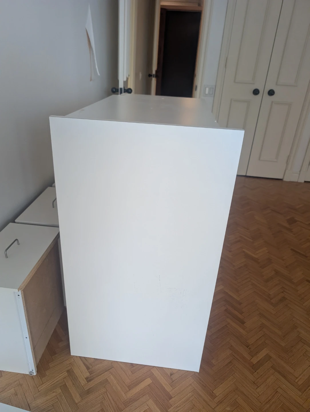 White 3-Drawer Cabinet with Shelves - photo 3