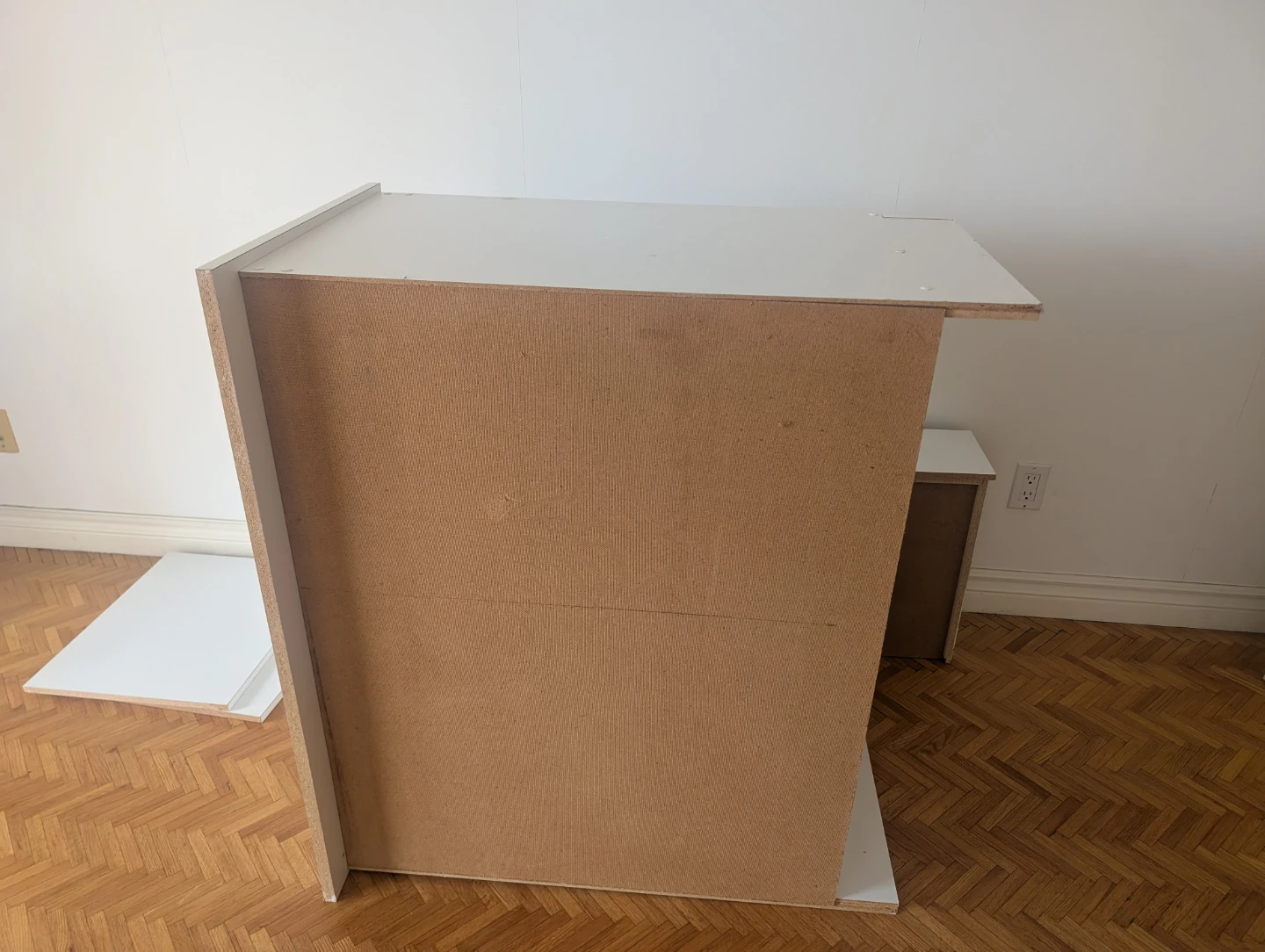 White 3-Drawer Cabinet with Shelves - photo 5