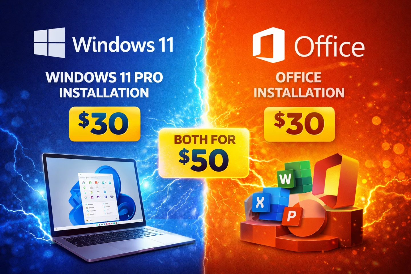 Windows 11 Pro & Office Installation Service